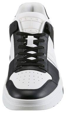 Tommy Jeans TJM LEATHER CUPSOLE 2.0 Sneaker im Kontrast-Look, Freizeitschuh, Halbschuh, Schnürschuh