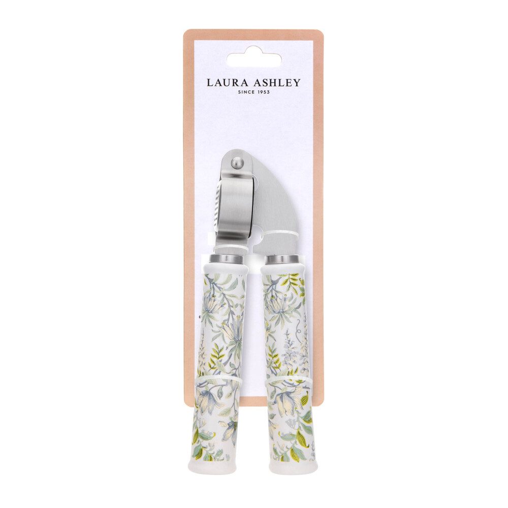 LAURA ASHLEY Knoblauchpresse Laura Ashley Knoblauchpresse Edelstahl Keramikgriff – Sage Parterre (1 St), Edelstahl