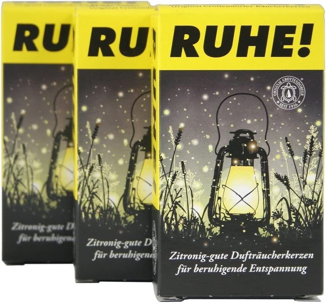 Crottendorfer Räuchermännchen 3 Päckchen - RUHE! - XL Räucherkerzen - 4er Packung