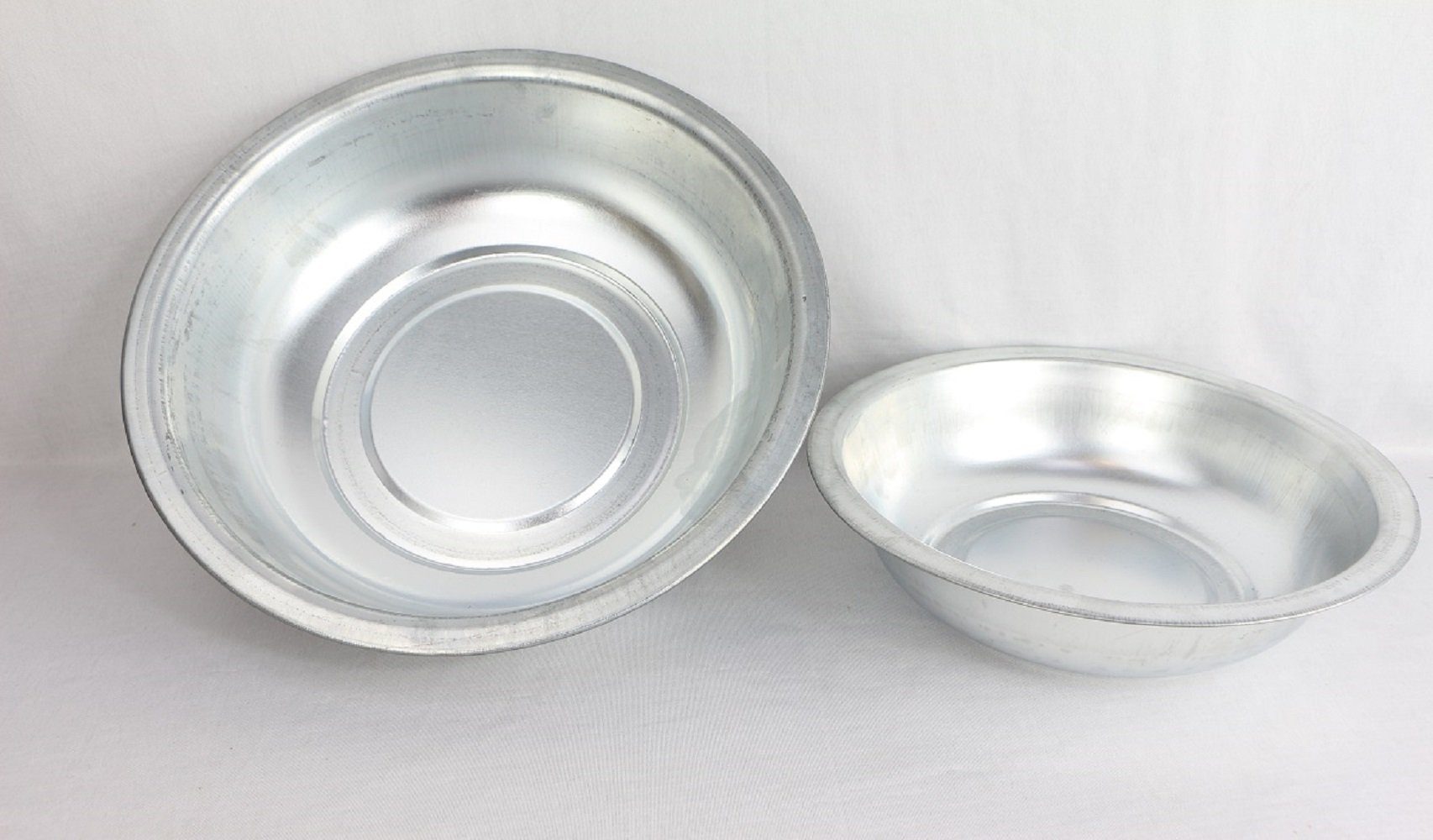 Pflanzkübel Zink Schüssel Satz, 2 Gartenschüsseln, 2 Pflanzen Schalen