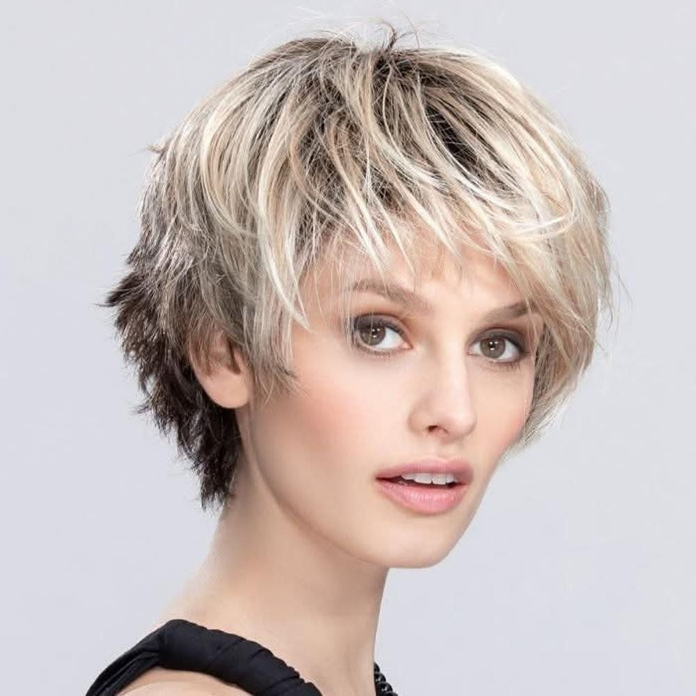 Ellen Wille Kunsthaarperücke Ellen Wille Sky, Moderne Pixie-Perücke mit natürlicher Mono-Krone, Größe 54-56 cm.