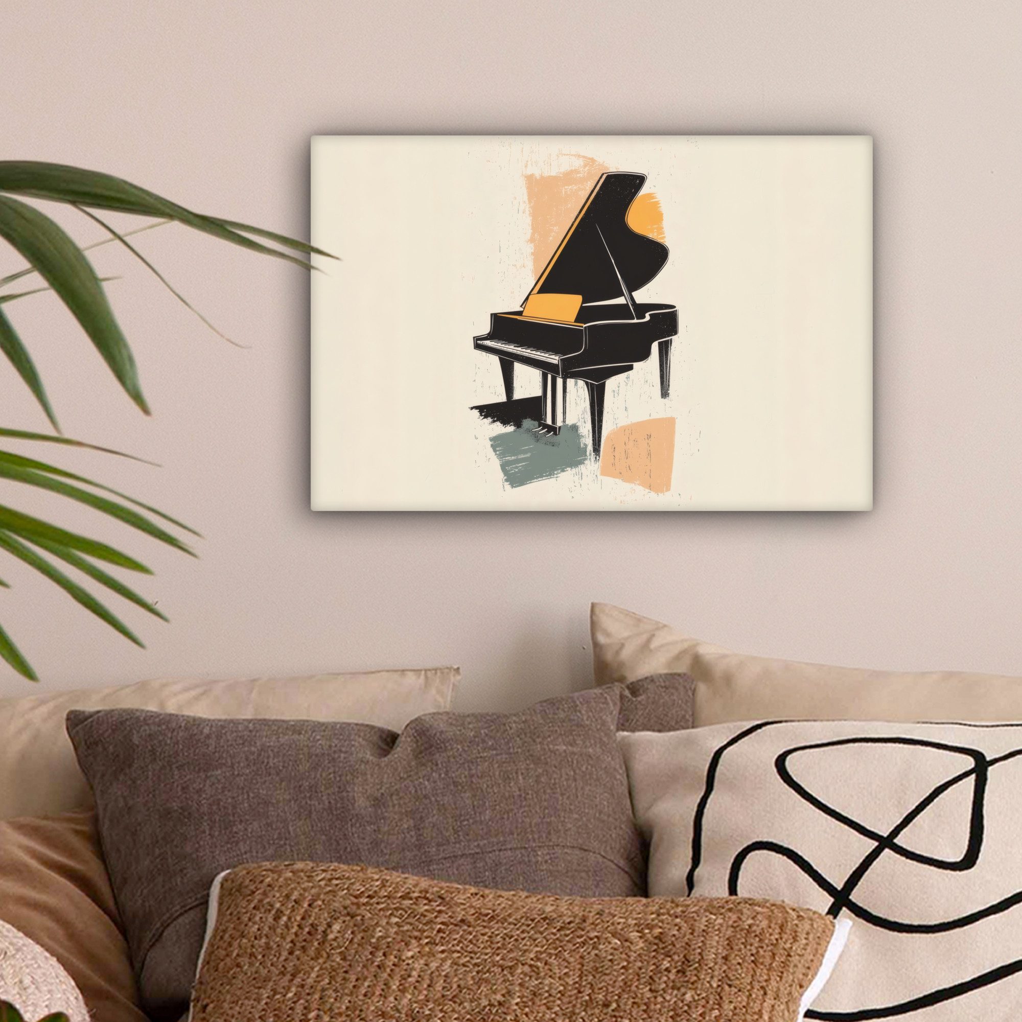 OneMillionCanvasses® Leinwandbild Flügel - Schwarz - günstig online kaufen