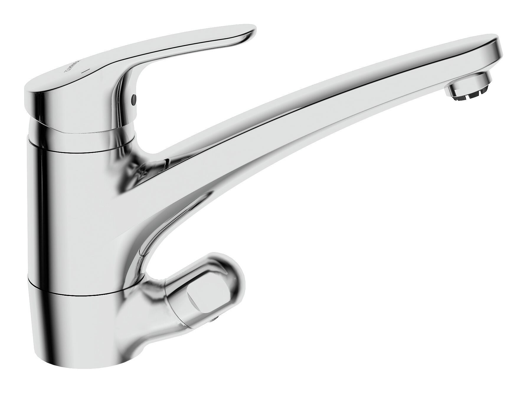 HANSA Küchenarmatur Hansamix Einhand-Einlochbatterie m. Geräte-Absperrventil f. offene