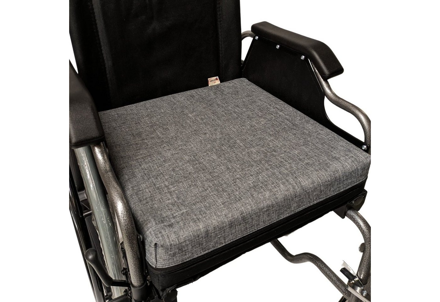 Seniori Sitzkissen SENIORI Rollstuhlkissen 42x42x8cm Antidekubitus Schaumstoffschicht, 3K. Grau