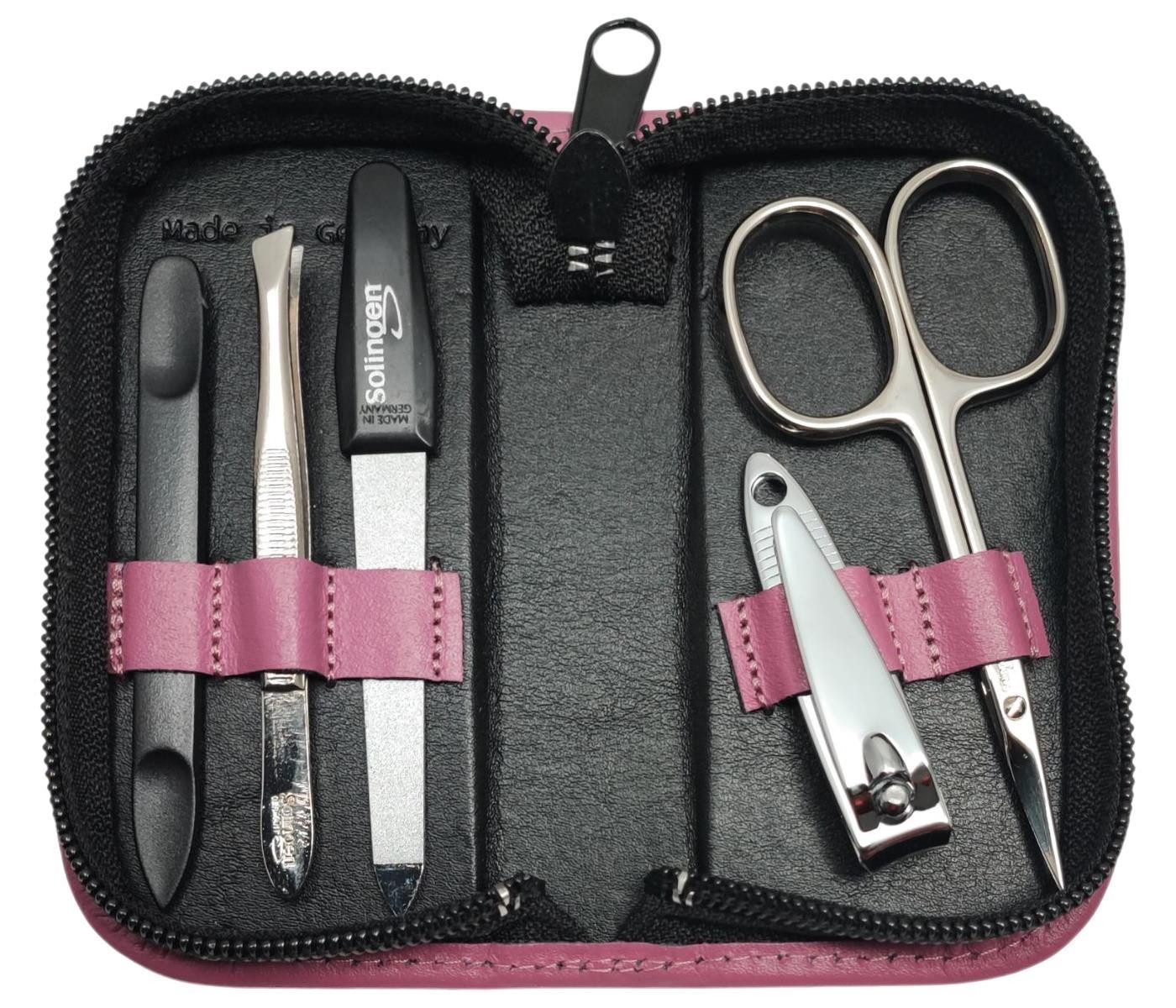 EloModa Maniküre-Etui 5-tlg Maniküre-Set aus Echtleder – Made in Germany, S günstig online kaufen