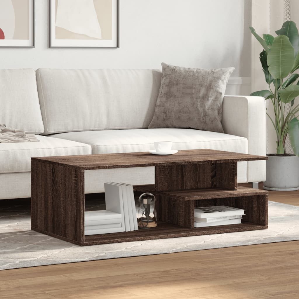vidaXL Couchtisch Couchtisch Braun Eichen-Optik 102x55x35 günstig online kaufen