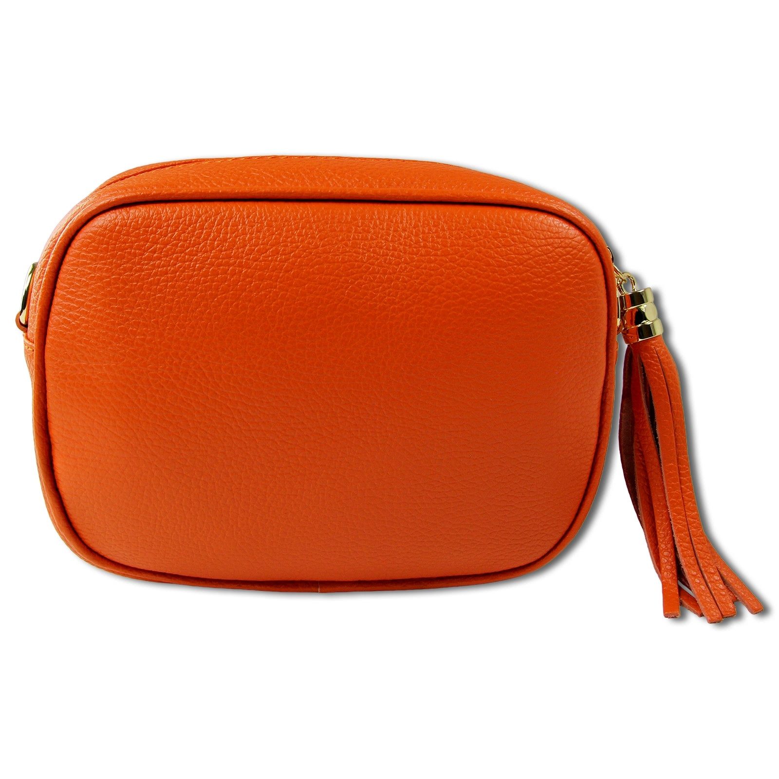 Toscanto Umhängetasche Toscanto Damen Umhängetasche Leder Tasche (Umhängetasche), Damen Leder Umhängetasche, orange ca. 21cm
