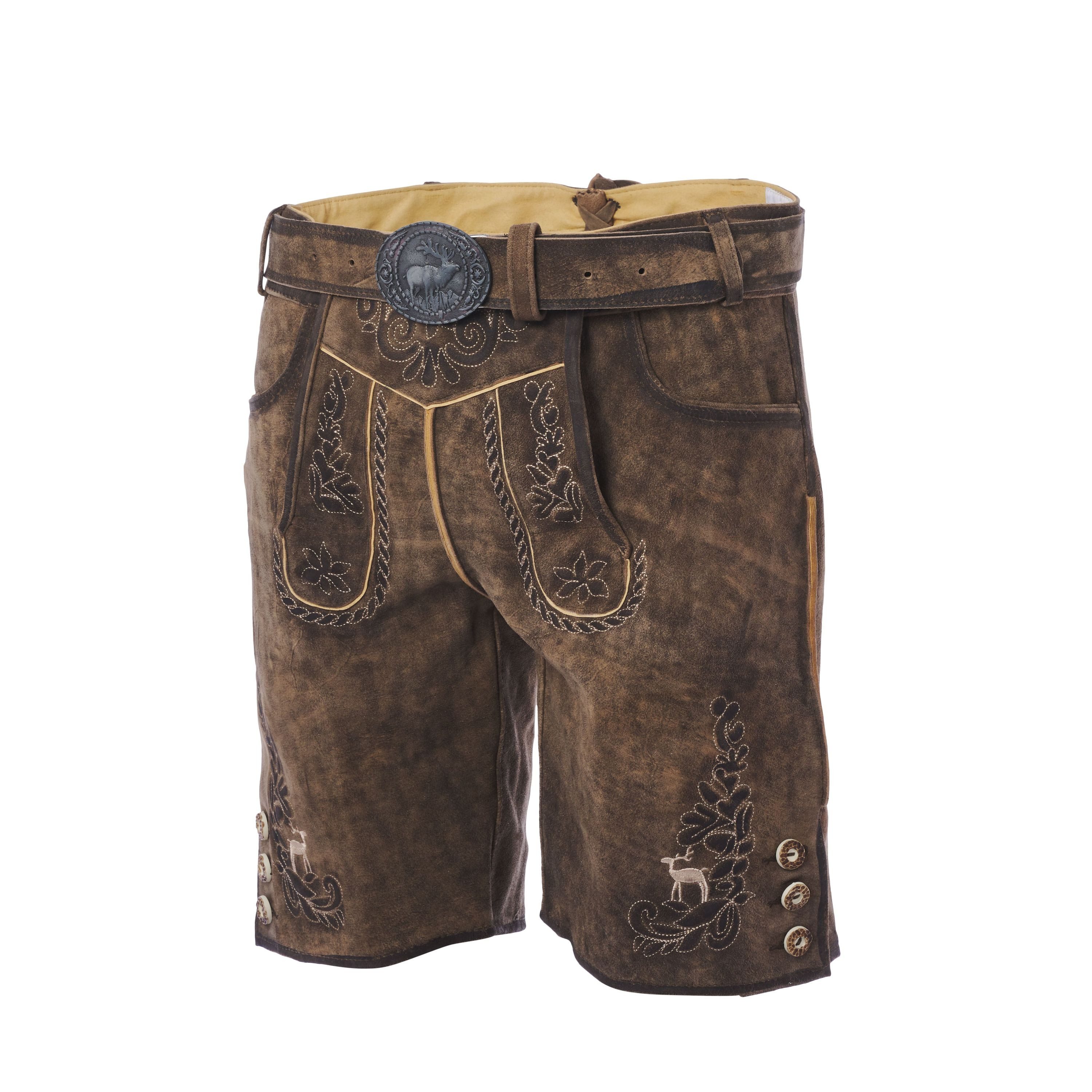 Trachtenkult Trachtenlederhose Kurze Trachten-Lederhose Maximilian günstig online kaufen