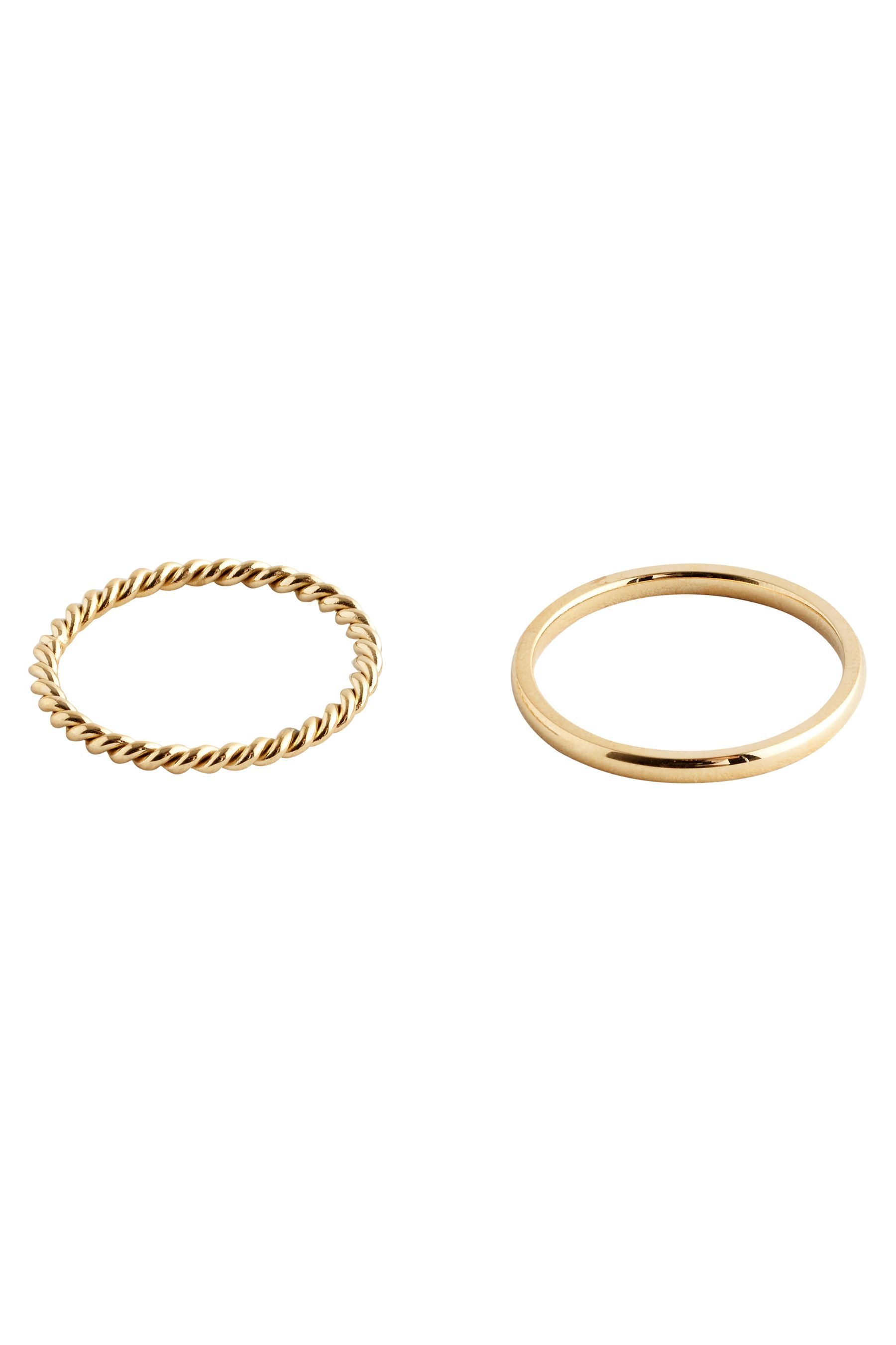 Fingerring Wasserfester, zarter Edelstahl-Ring im Multipack