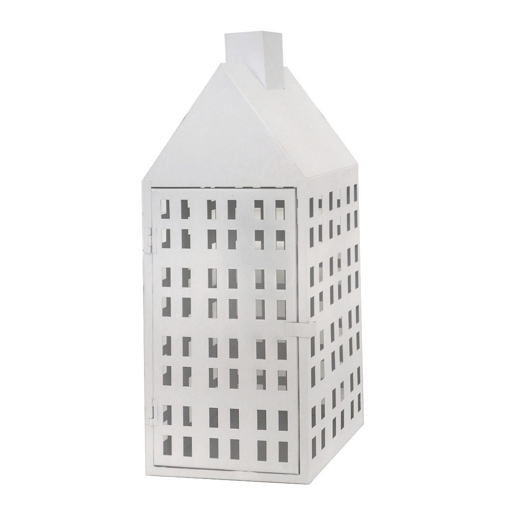 Grafelstein Kerzenlaterne Lichthaus CITY weiß aus Metall H43,5cm Laterne Me günstig online kaufen