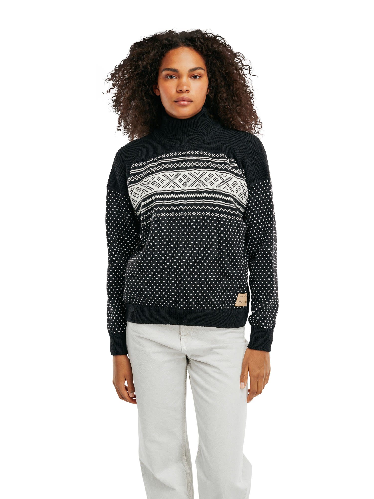 Dale of Norway Longpullover Dale Black Of Valloy - Offwhite Norway W Damen Sweater