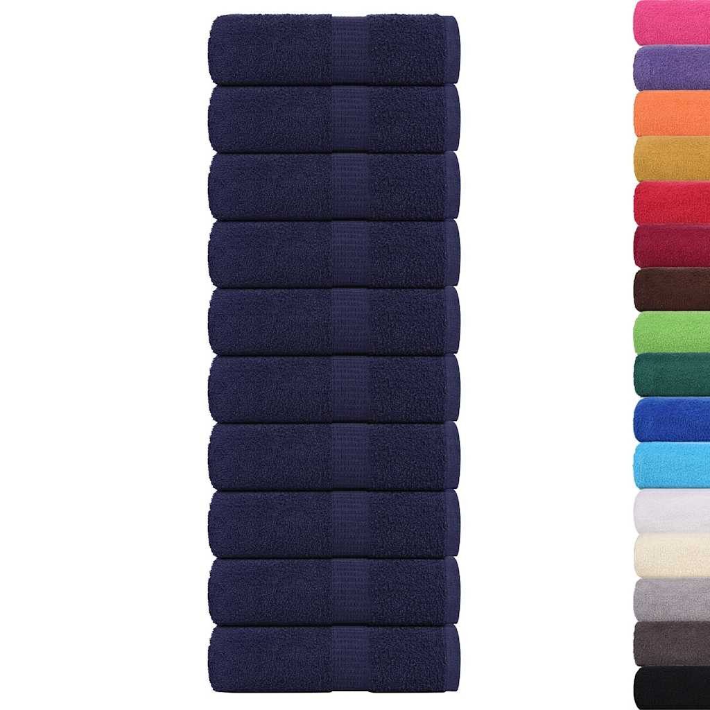 vidaXL Handtuch Seiftücher 10 Stk. Marineblau günstig online kaufen