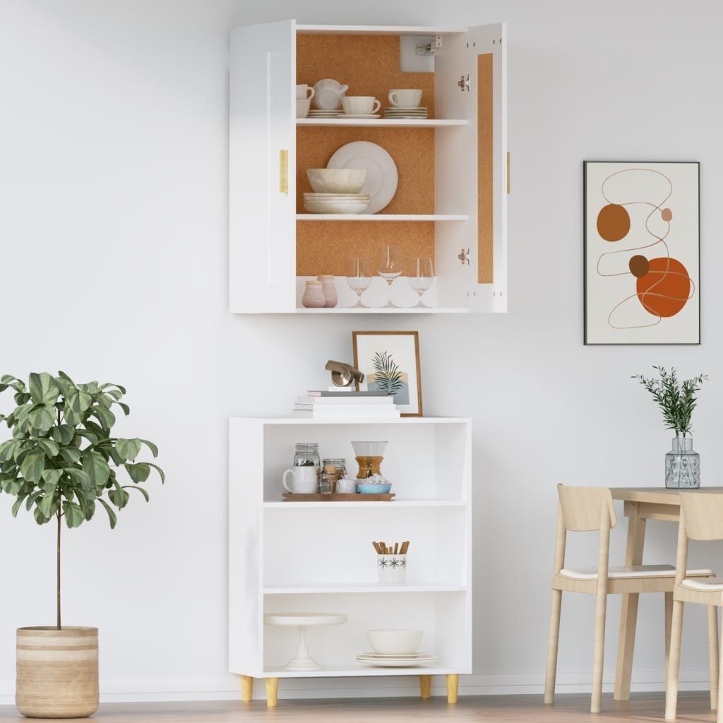vidaXL Anrichte Highboard Weiß Holzwerkstoff