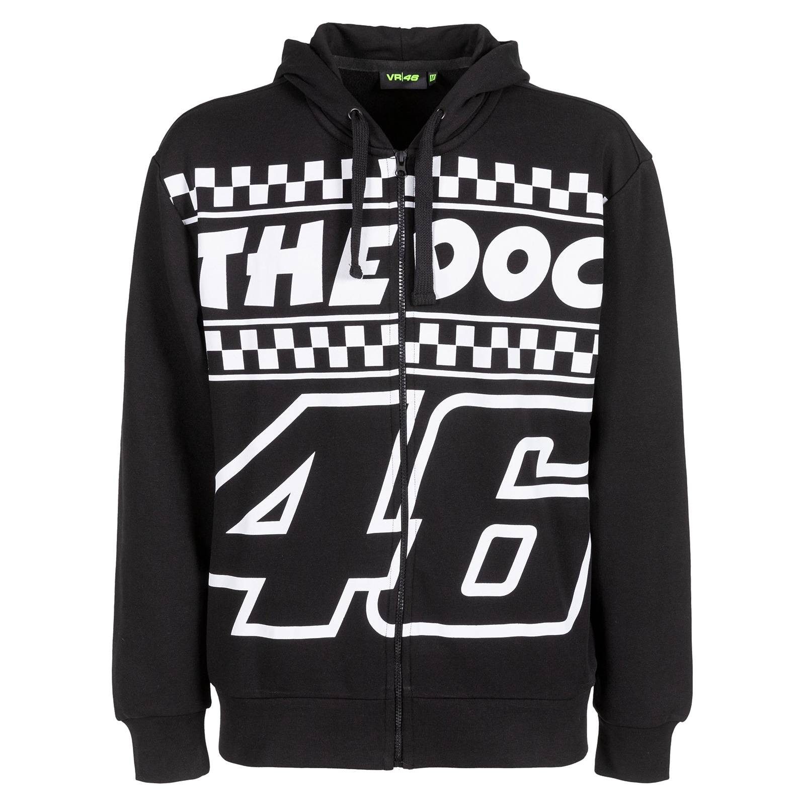 VR46 Kapuzensweatjacke Valentino Rossi VR46 Heritage Kapuzensweatjacke "Check" - schwarz
