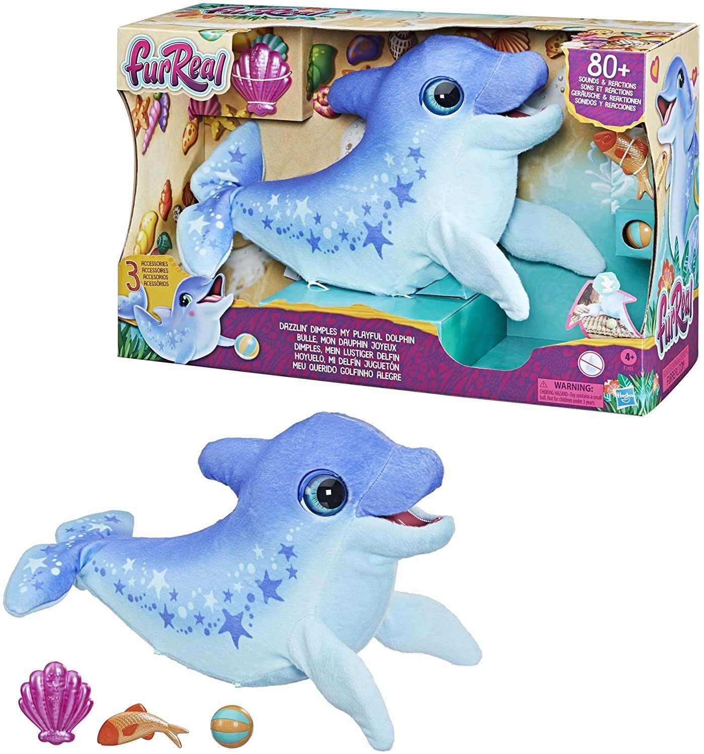 Kuscheltier Hasbro F24015L0 - furReal Dimples, mein lustiger Delfin