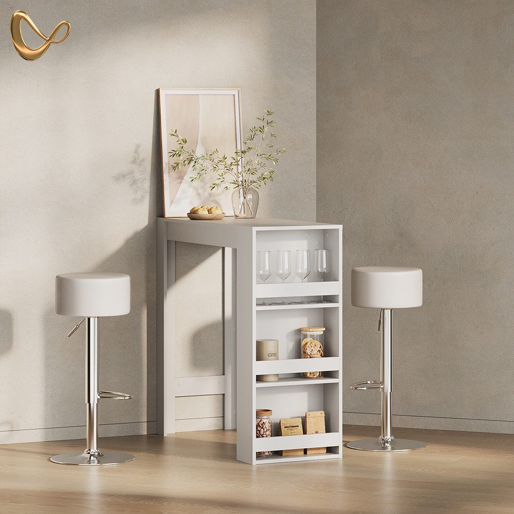 Livinity® Bartisch Regusa, Weiß, 45 x 110 cm (1-St)