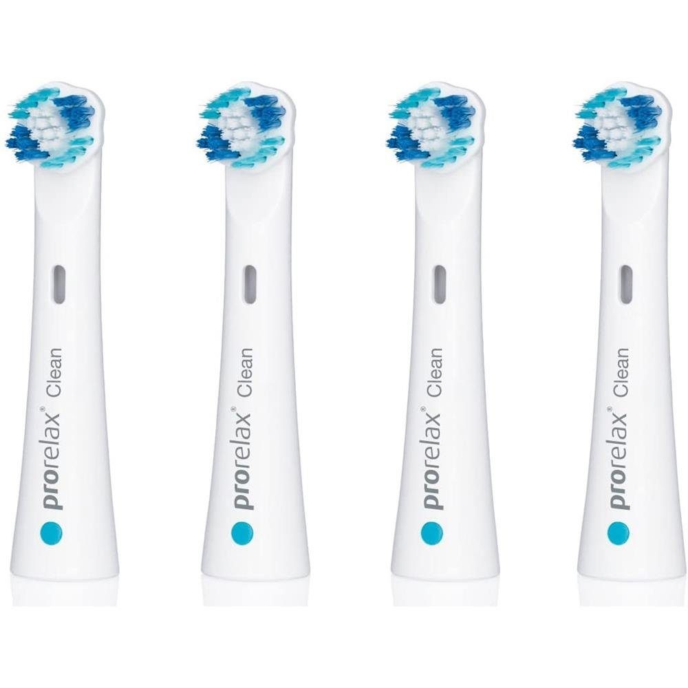 prorelax Aufsteckbürsten Bürstenköpfe / Ersatzzahnbürsten, 4 Stück, 4er Pack, Ersatzbürsten, Aufsteckbürsten, Zahnbürsten