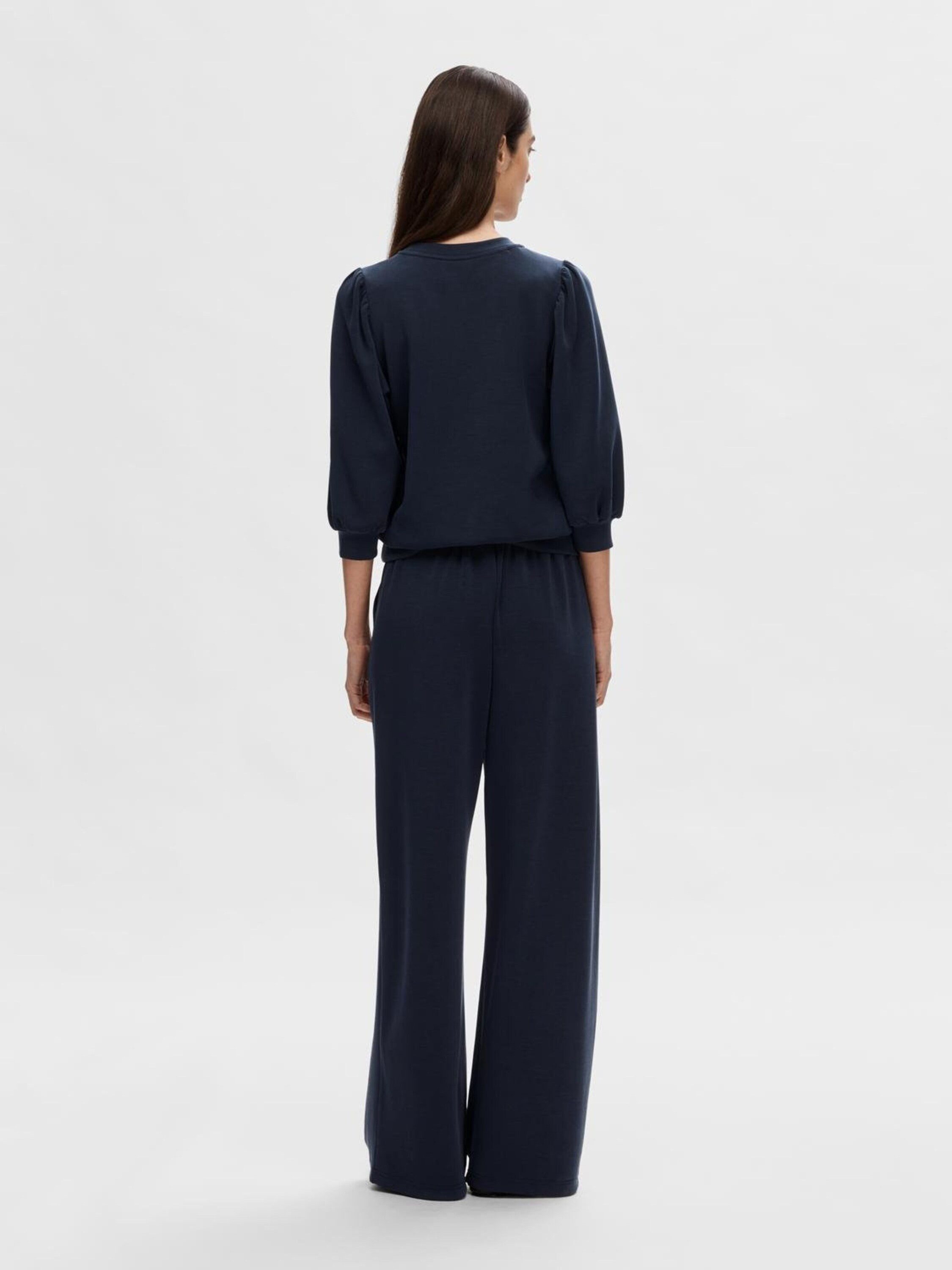 Selected Sweatshirt Tenny (1-tlg) Drapiert/gerafft
