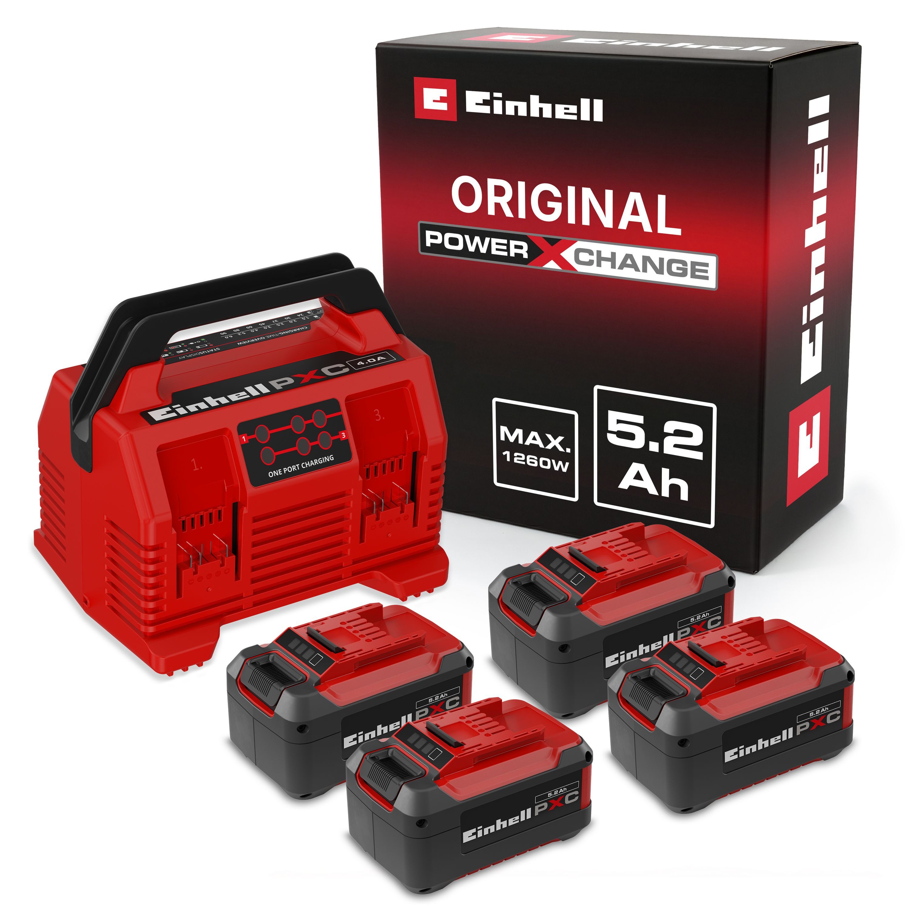 4x5,2Ah PXC-Quattrocharger Kit Akku Starter-Set