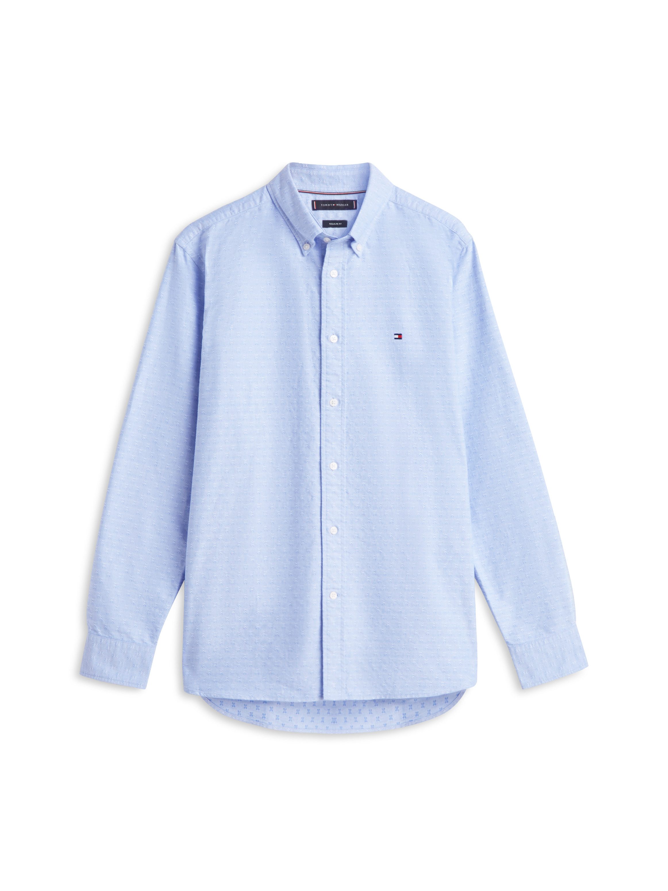 Tommy Hilfiger Langarmhemd OXFORD DOBBY Button-down-Kragen, regular fit, Businesshemd – Bild 4 von 5