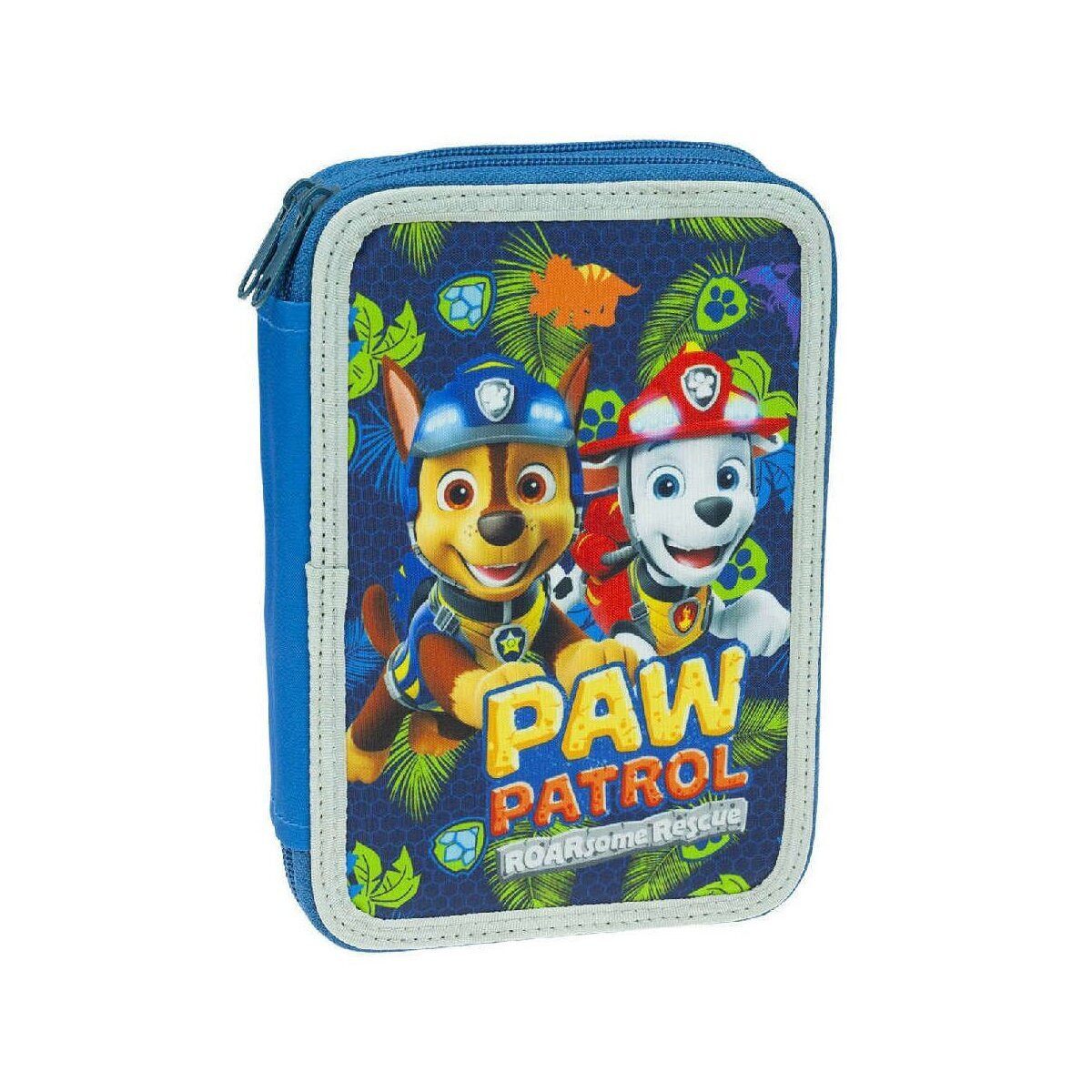 PAW PATROL Federmäppchen Paw Patrol Dino Rescue Federmäppchen 2 Etagen gefüllt