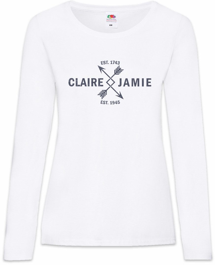 Langarmshirt Claire & Jamie Damen Langarmshirt Scots Scotland Schottland Outlander