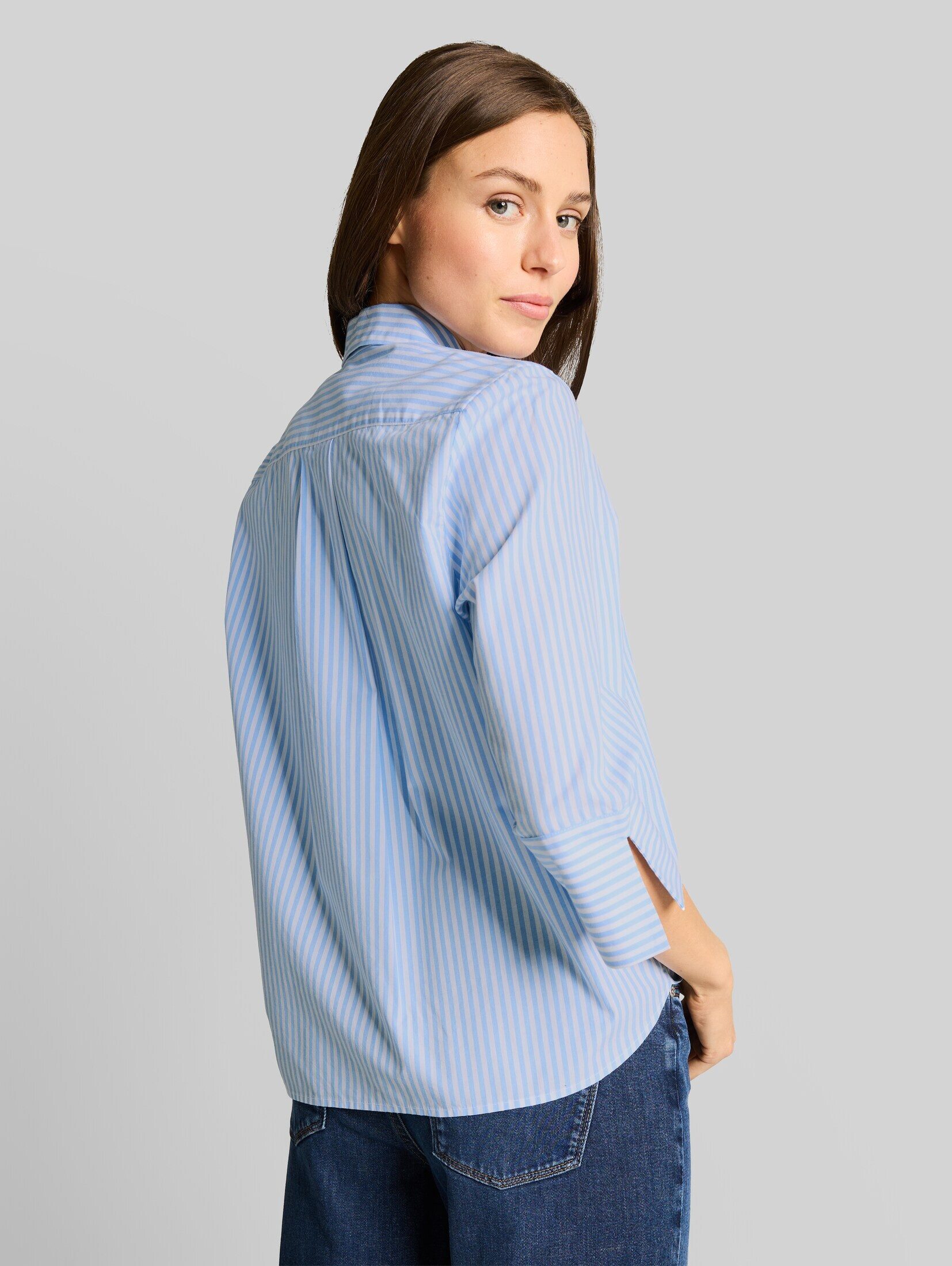 TOM TAILOR Langarmbluse Blusen & Shirts Popeline Hemdbluse mit 3/4-Arm