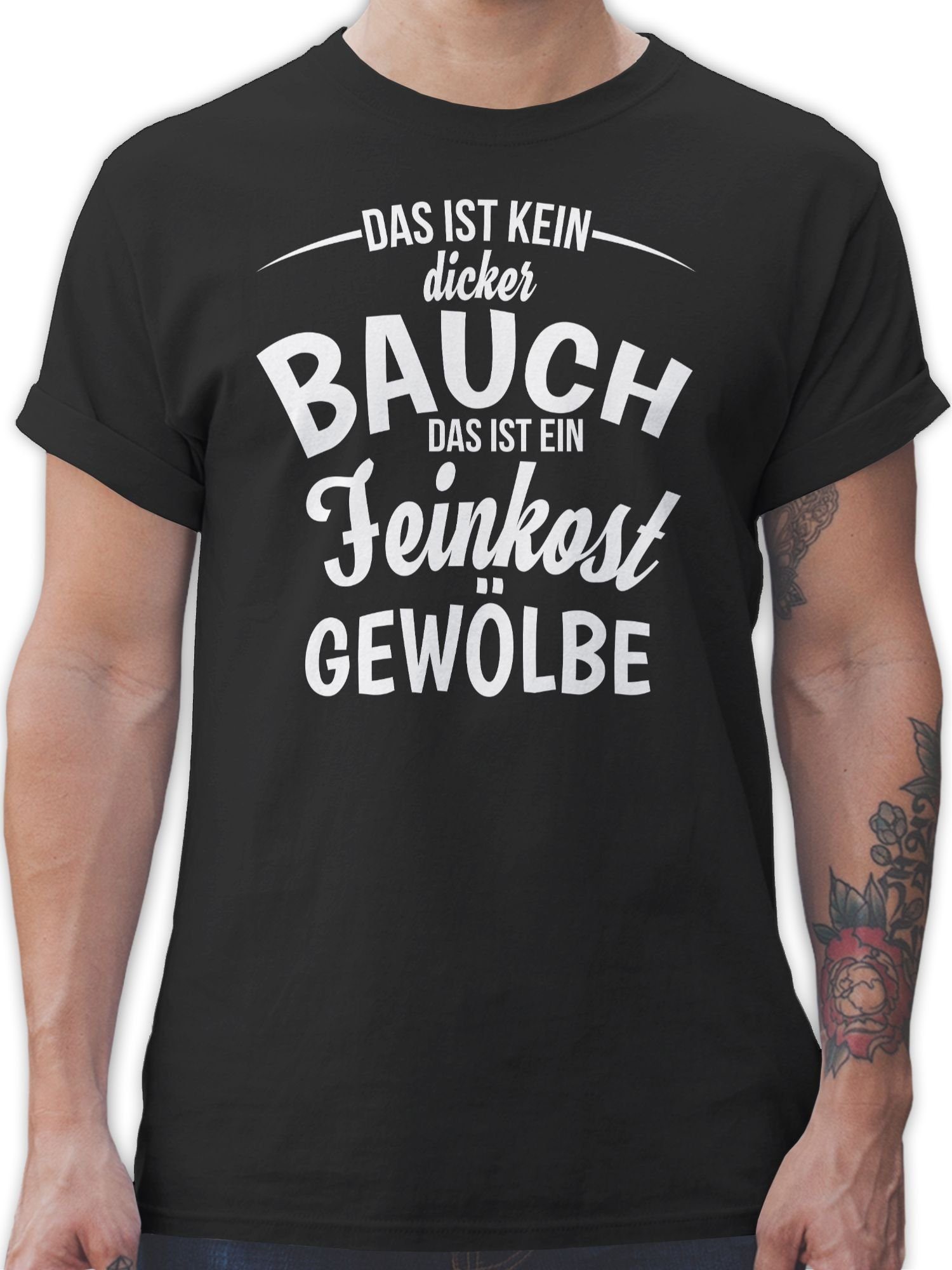 Shirtracer 1 Sprüche Das Schwarz Spruch dicker Bauch ist Statement kein T-Shirt mit