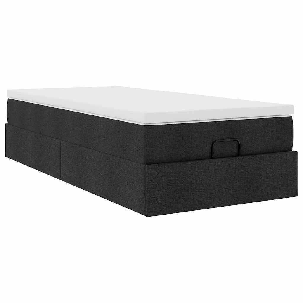 vidaXL Bett Ottoman-Bett mit Matratze Schwarz günstig online kaufen