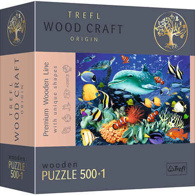 Trefl Puzzle Wood Craft Meeresleben 500+1 Teile Puzzle, 500 Puzzleteile, Made in Europe