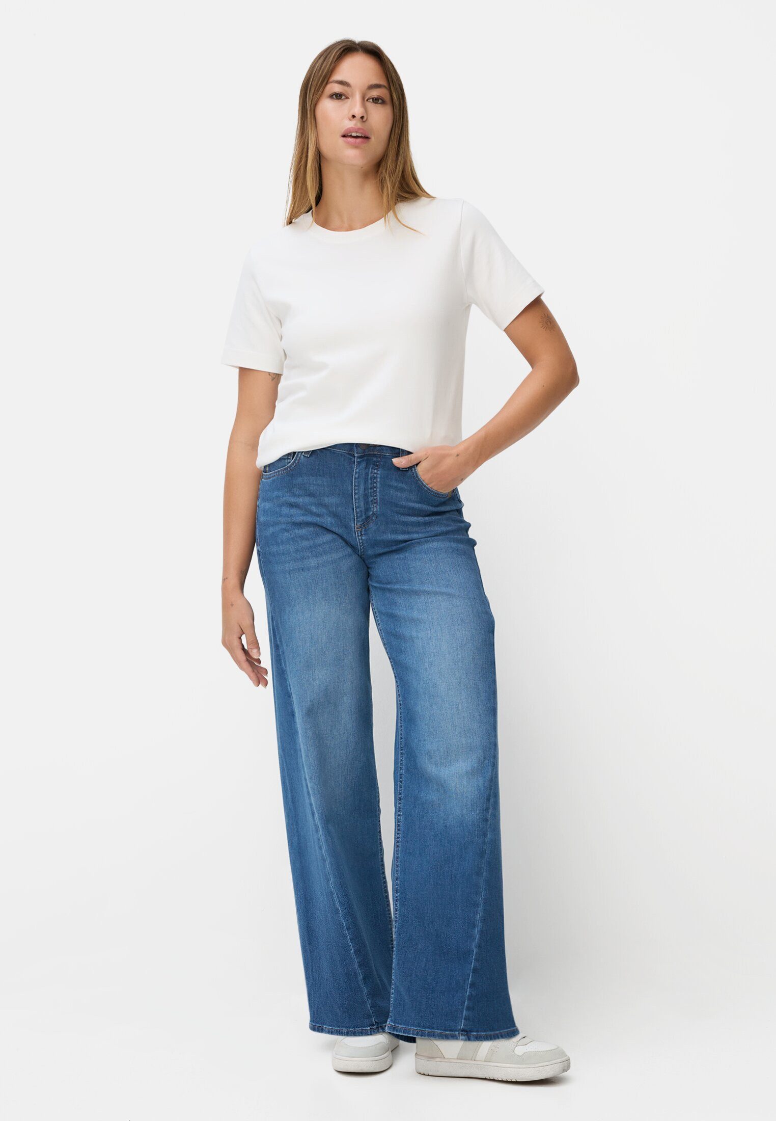 camel active 5-Pocket-Jeans mit weitem Bein Wide Leg – Bild 3 von 5