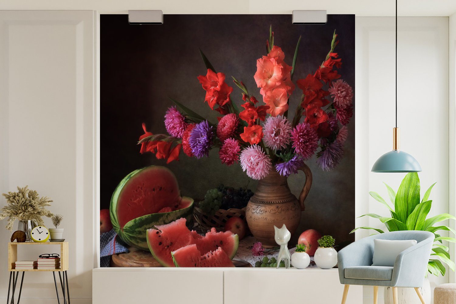 Farben - Küche, Fototapete Obst, Stillleben Wohnzimmer Matt, für St), (4 Schlafzimmer bedruckt, Vliestapete - MuchoWow Fototapete