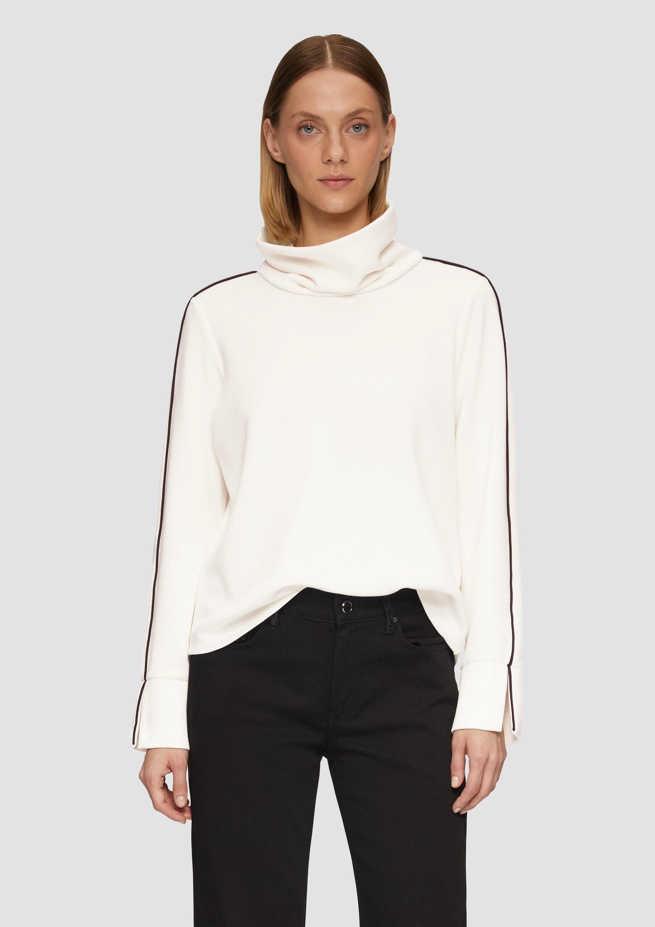 s.Oliver Sweatshirt Sweatshirt Sweatshirt mit Kontrast-Details und geschlit günstig online kaufen