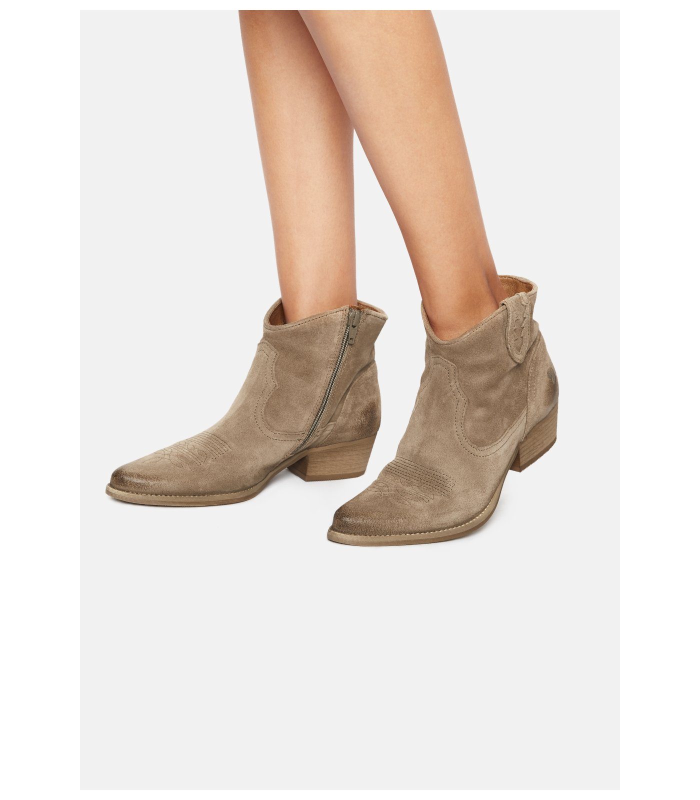 Western Cowboystiefel Damen - Wildleder Blockabsatz Gr. 35-43