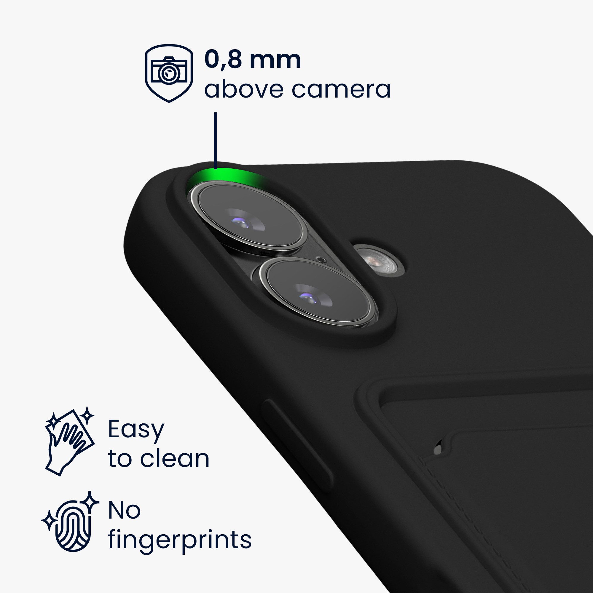 kwmobile Smartphone-Hülle Hülle für Apple iPhone 17, Handyhülle mit Fach für Karten - Handy Cover Case