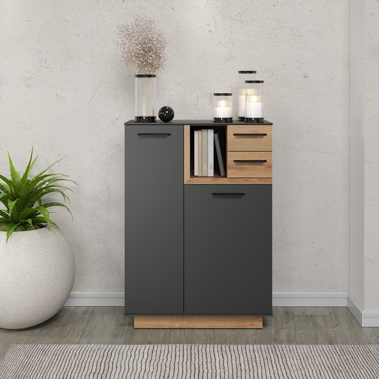 trendteam Kommode Synnax, Flurkommode Schrank Highboard Sideboard