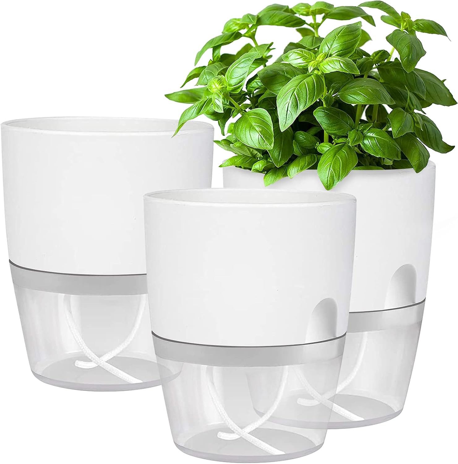 FELIXLEO Kräutertopf Kräutertopf 3er Set selbstbewässernd Küchen Kräutergarten (1 St)