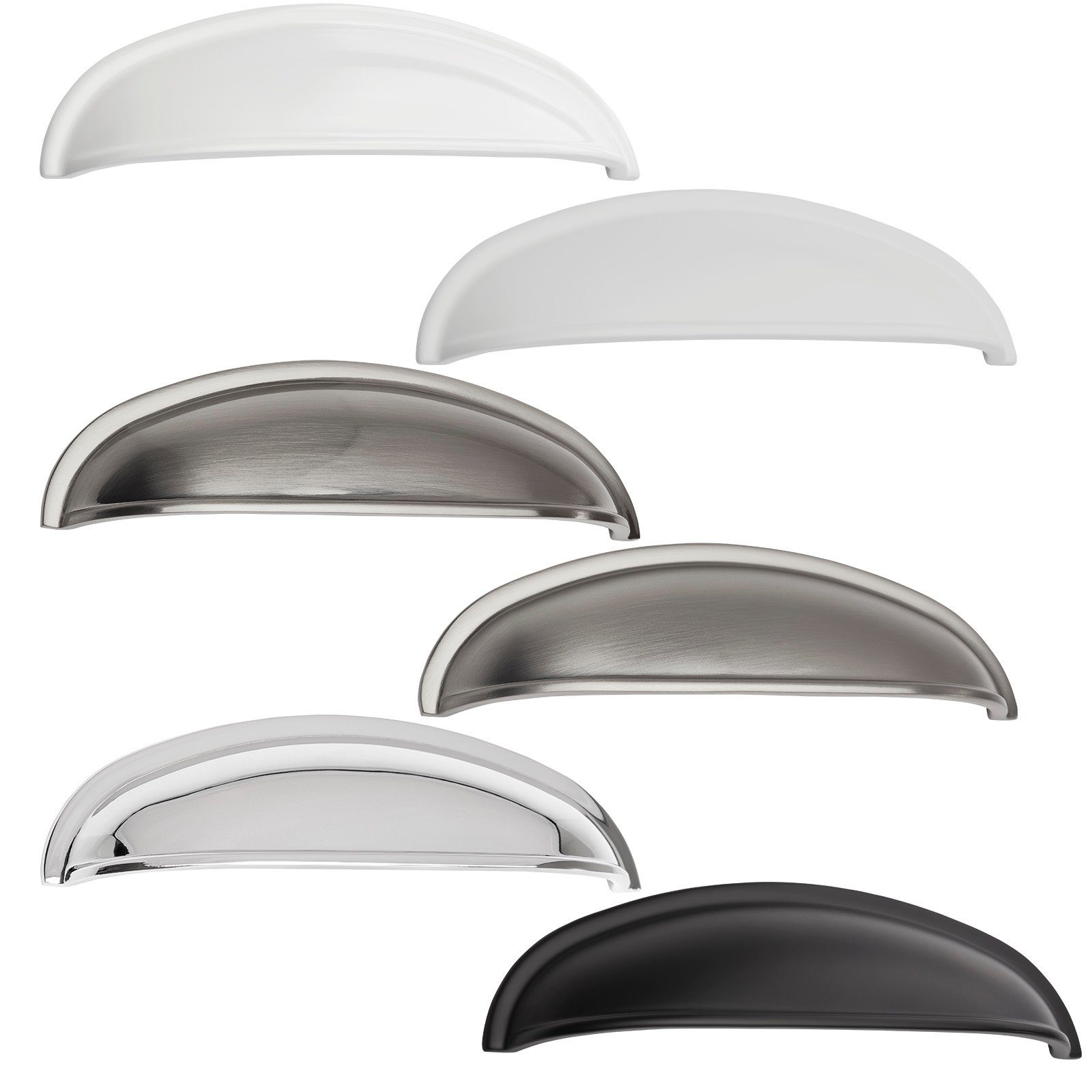 SO-TECH® Möbelgriff NICK BA 96 mm, Zinkdruckguss, inkl. Schrauben, Signalweiß