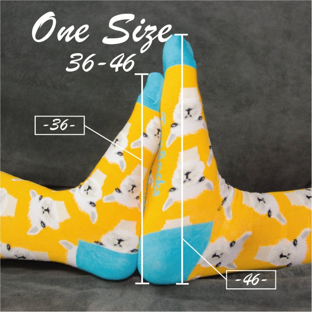 TwoSocks Freizeitsocken Alpaka Socken lustige Socken Herren & Damen, Einheitsgröße (1-Paar) – Bild 4 von 5