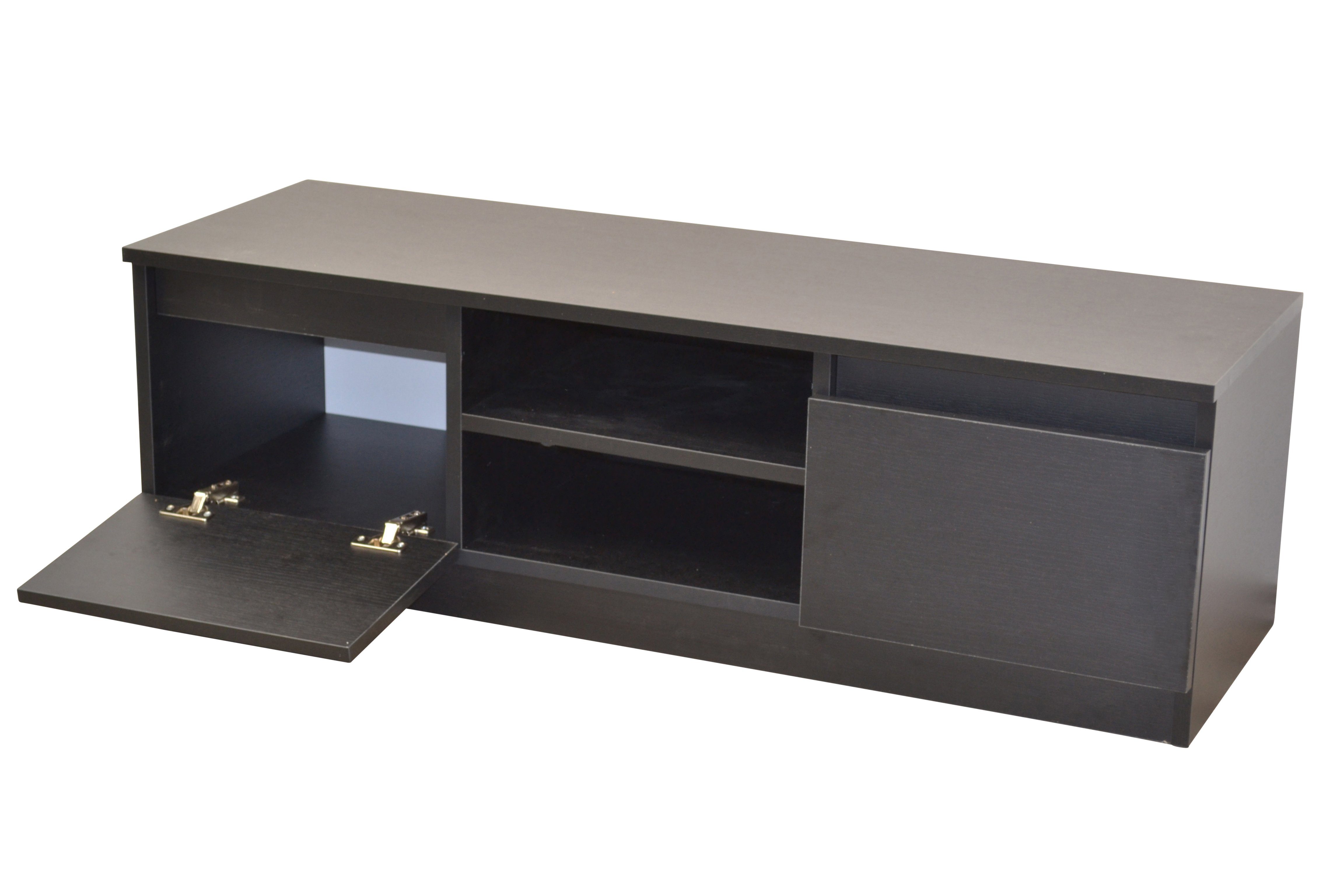 moebel-direkt-online TV-Rack Heike (Breite 120 cm, Mit Klapptüren), Breite 120 cm schwarz