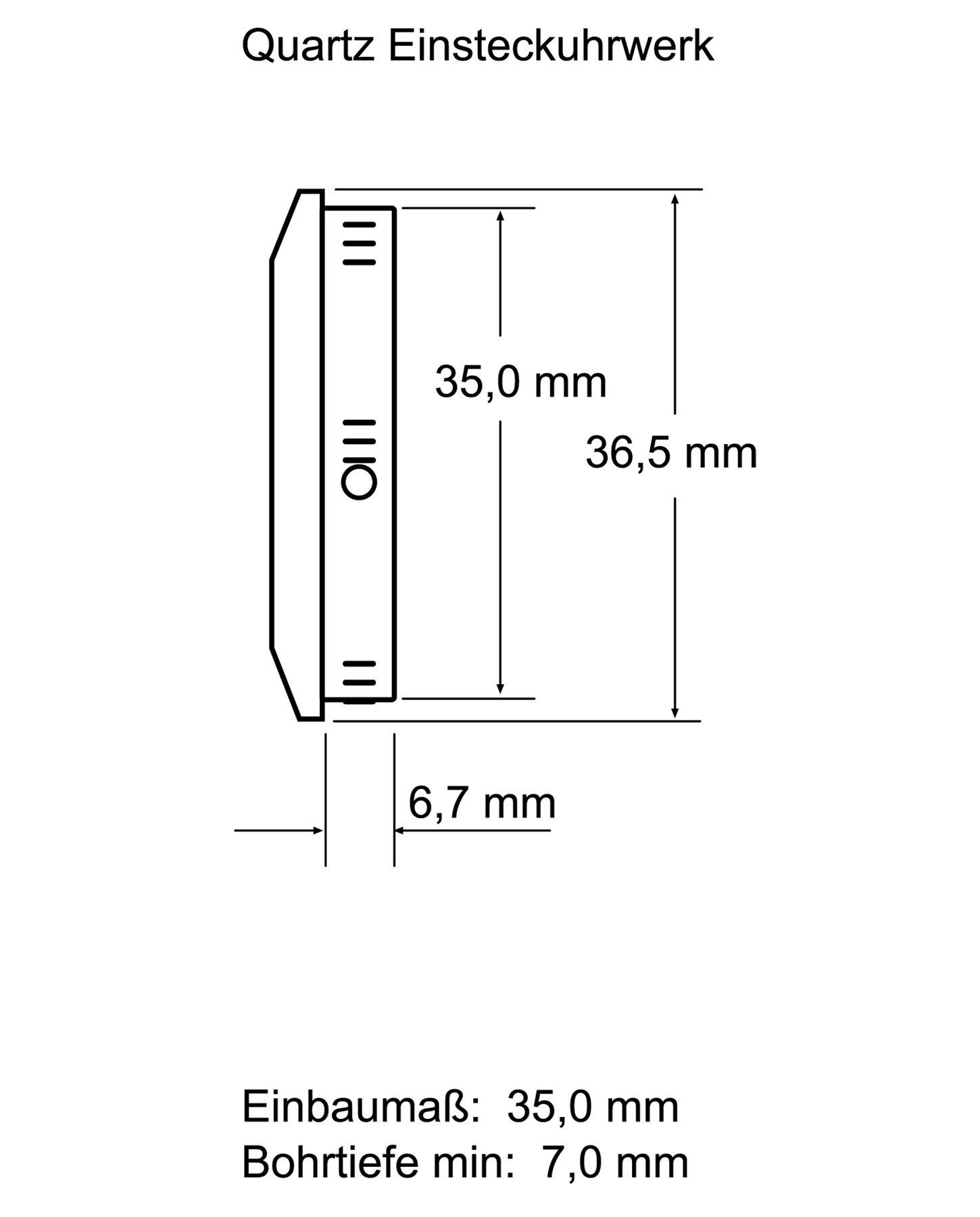 OFFORM Tischuhr Einsteck-Uhrwerk Quarz Einbauuhr Modellbau-Uhr günstig online kaufen