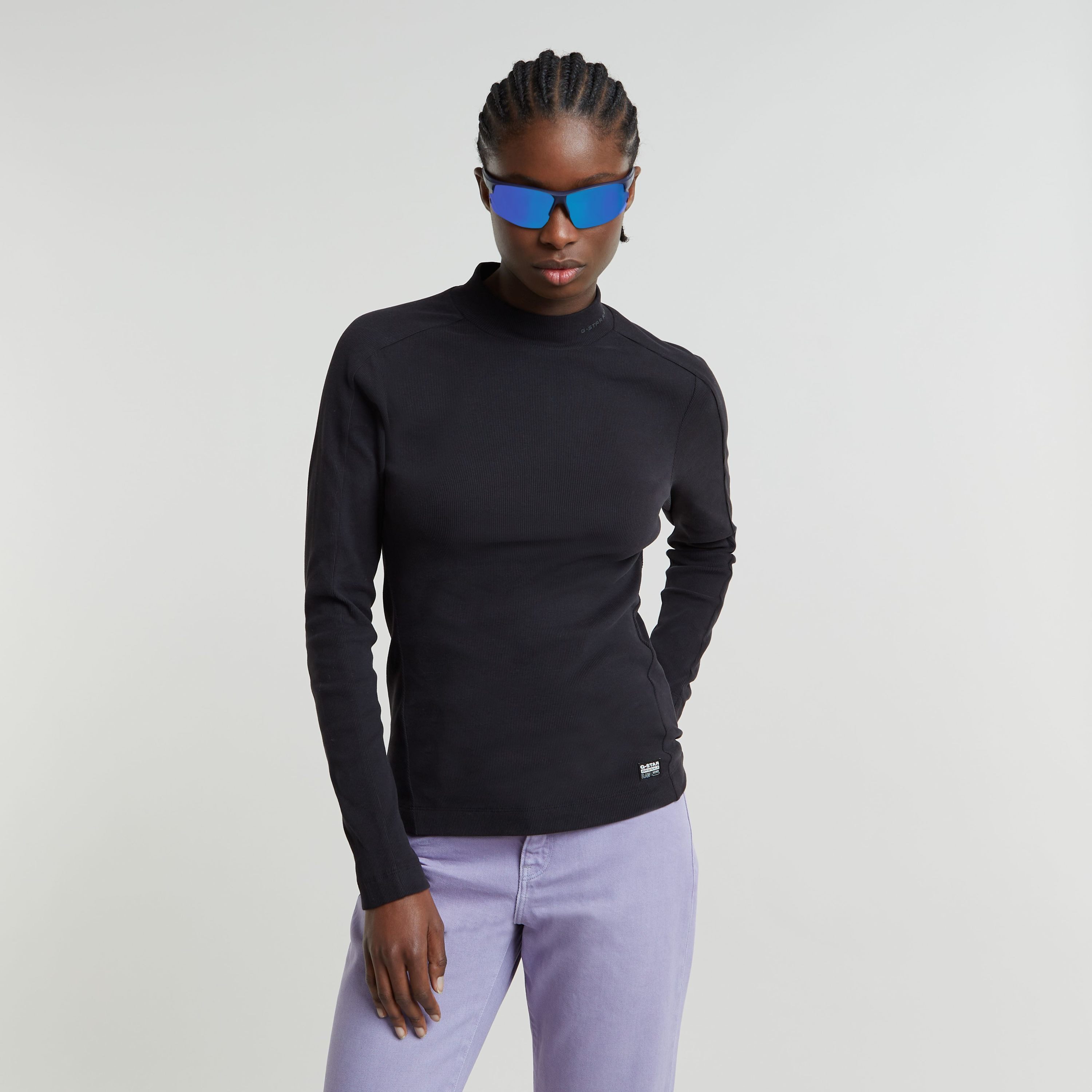 G-STAR Longsleeve Rib Mock Top mit günstig online kaufen