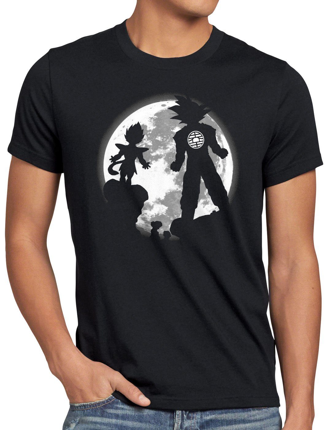 style3 T-Shirt Saiyajin Vollmond super dragonball z gt songoku dbz daima