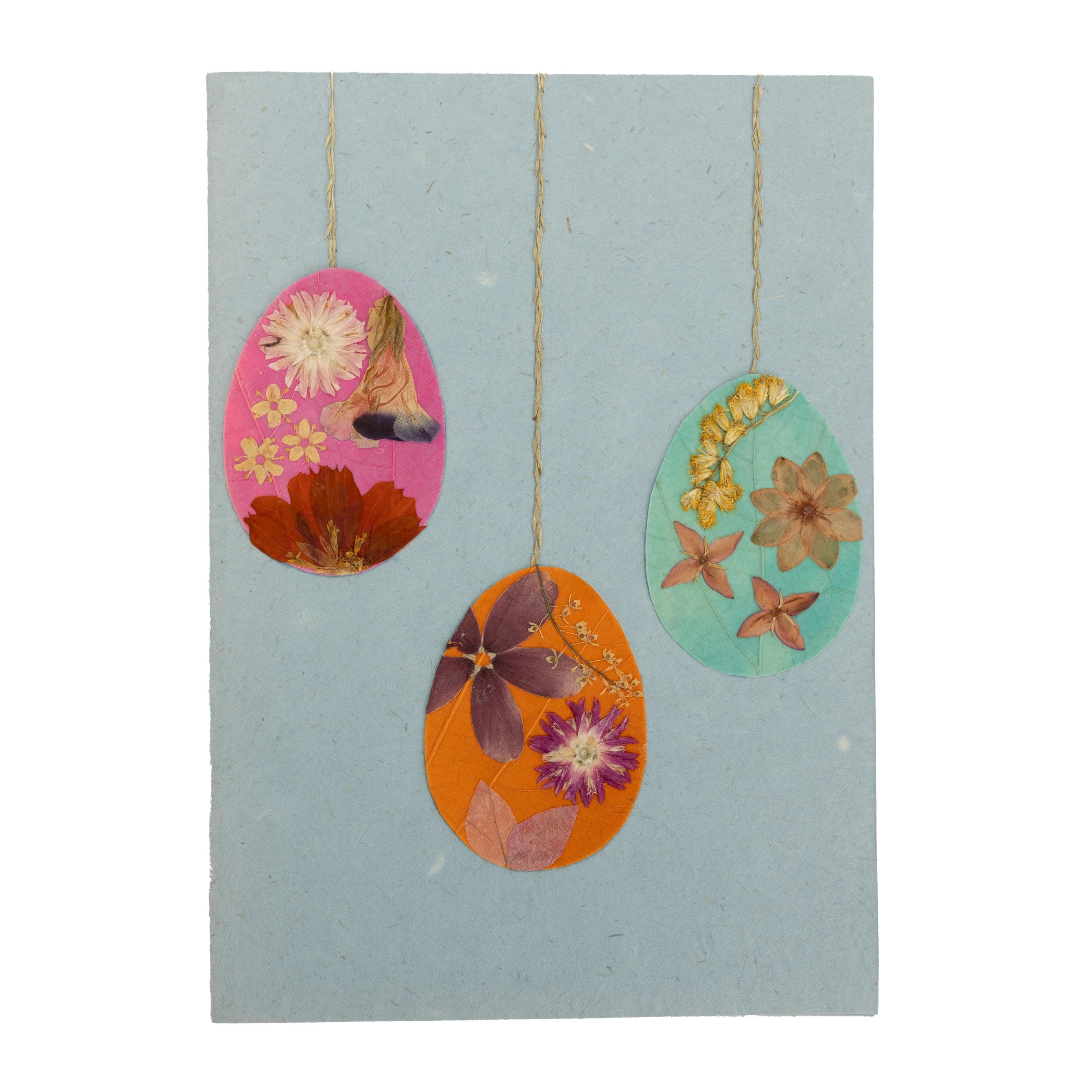 El Puente Grußkarte Grußkarte "Ostereier", Handmade, Fair Trade