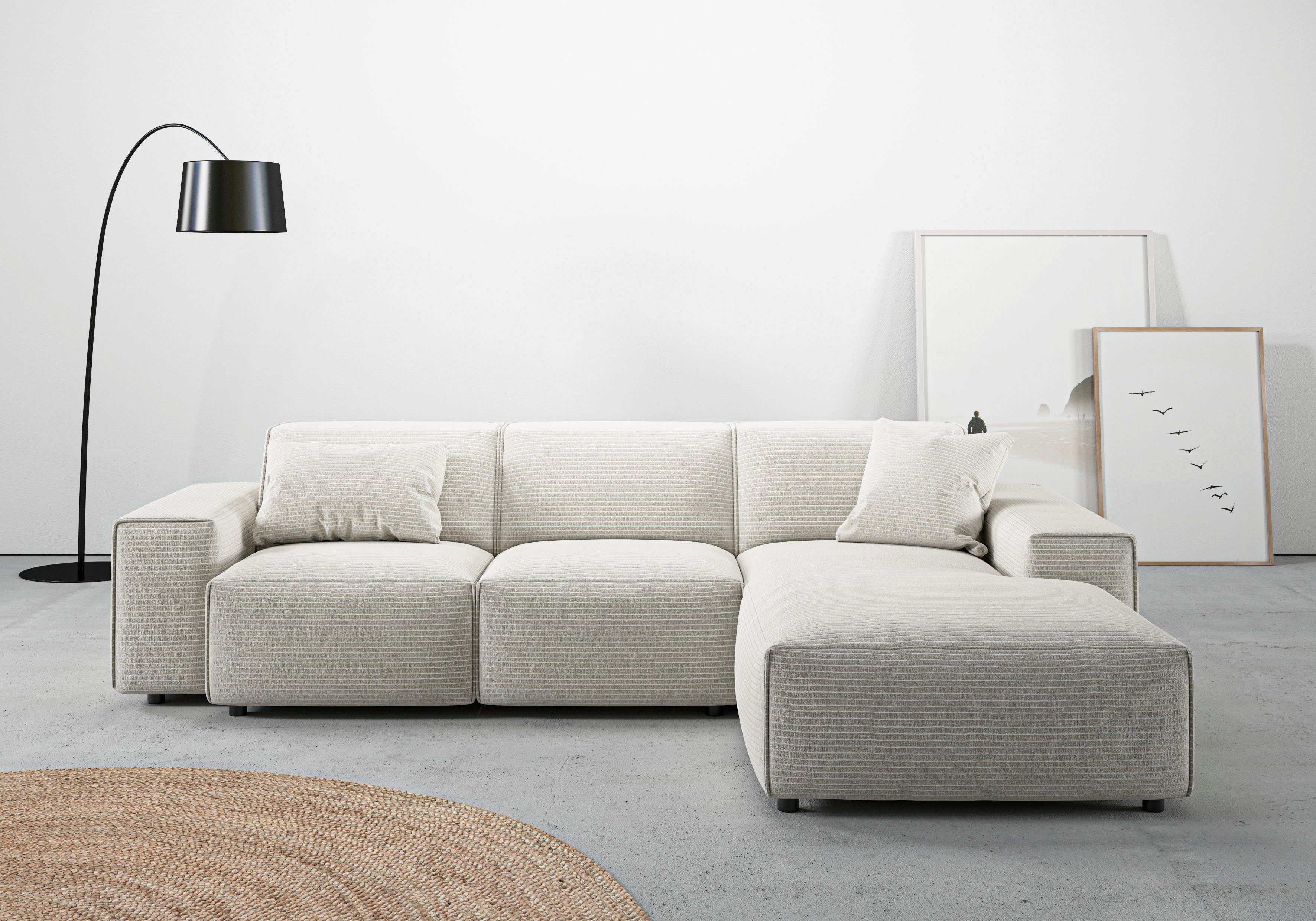 andas Ecksofa "Glimminge L-Form auch in Breitcord, Feincord + Easy care-Bez günstig online kaufen