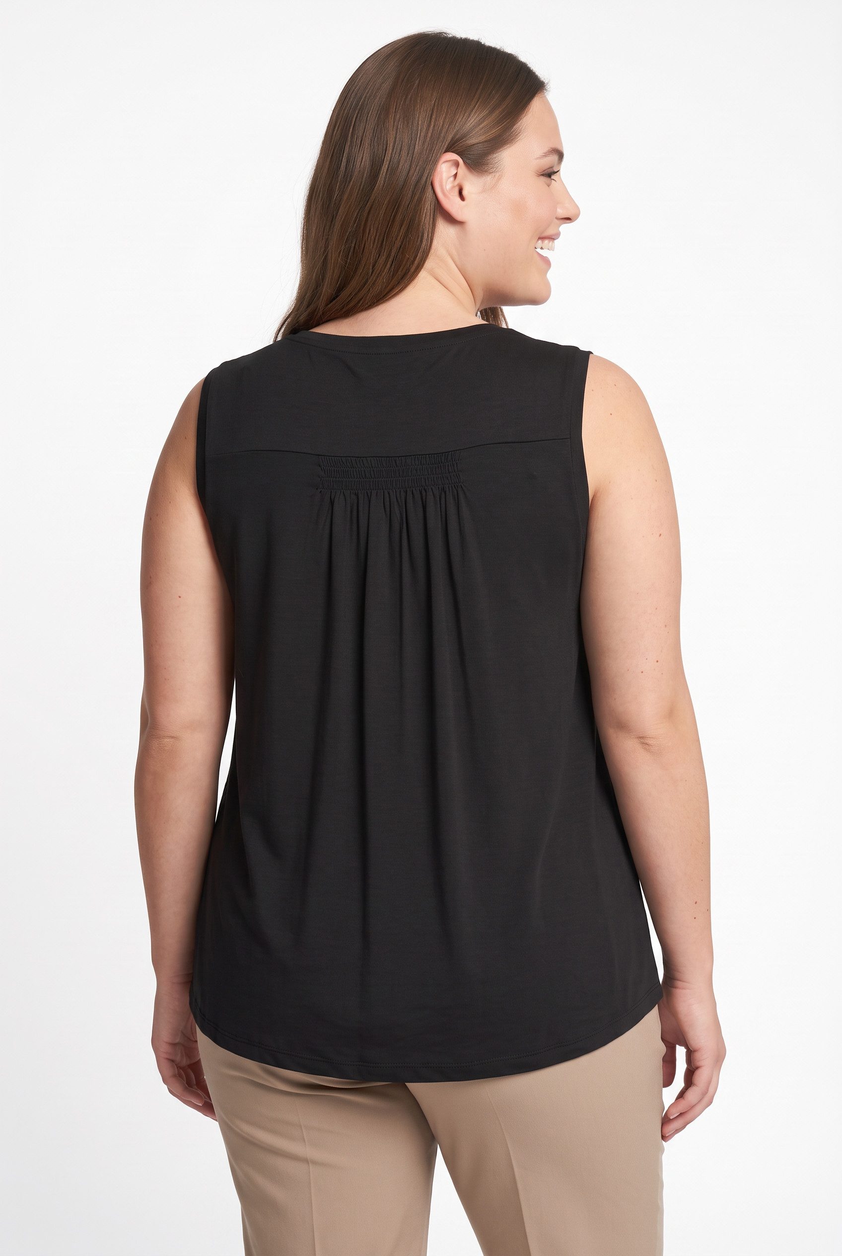 ONLY CARMAKOMA V-Shirt CARCORAL S/L V-NECK TEE JRS – Bild 3 von 5