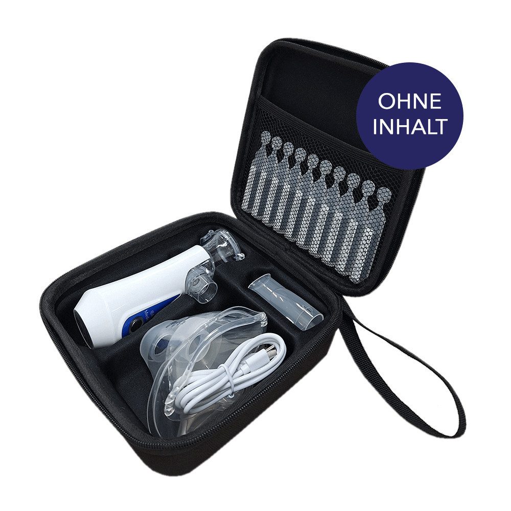 IEA Medical Inhalator Reisetasche für IEA Medical Inhalator – Schutz & Ordnung unterwegs, 1-tlg., Hartschalen-Case mit Fächern für Inhalator, Zubehör & Kochsalzlösung
