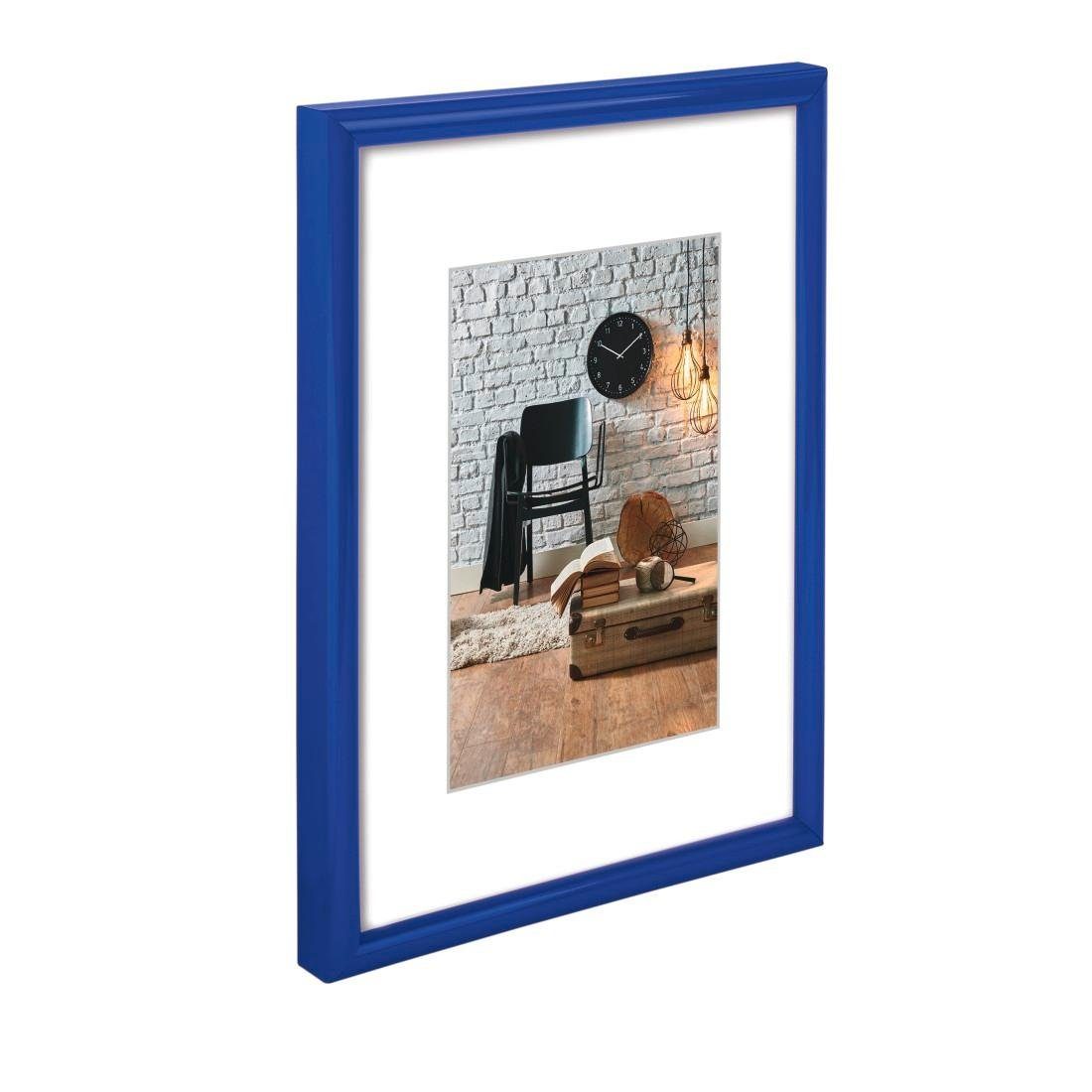 Hama Bilderrahmen Kunststoffrahmen Sevilla, Blau, Polystyrol, 21 x 29,7 cm günstig online kaufen