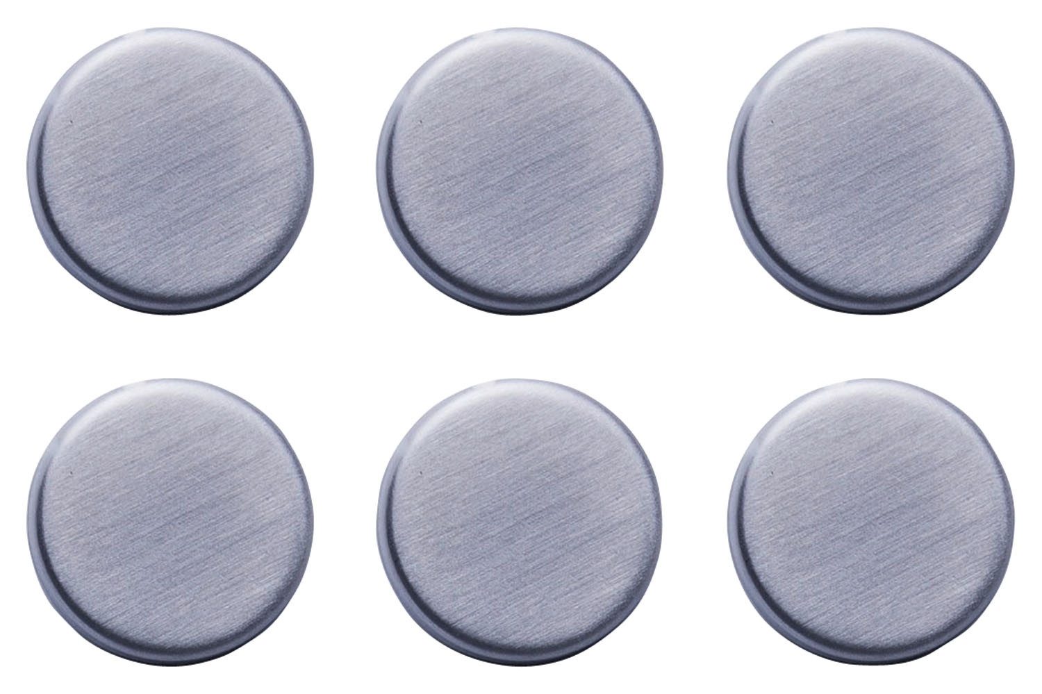 Zeller Present Magnet NEALA, 6er Set, Ø 2,7 x T 0,8 cm, Edelstahl 18/10