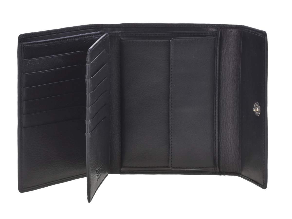 Damen Herren, Senioren, Geldbörse und für Comfort, Esquire schwarz Portemonnaie kompaktes für